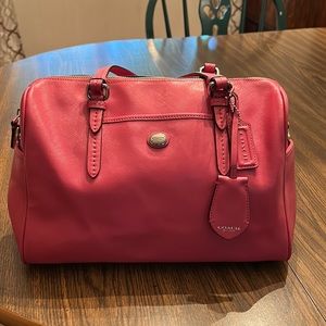 Pink leather Coach bag